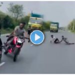 Road side riding accident